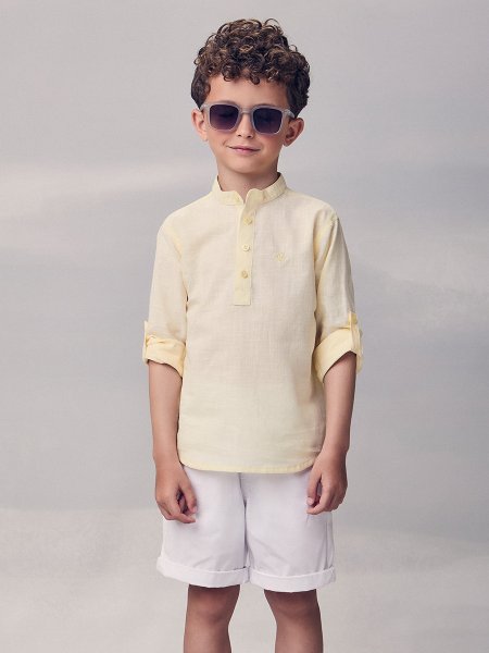 Camisa Crua com Martingale