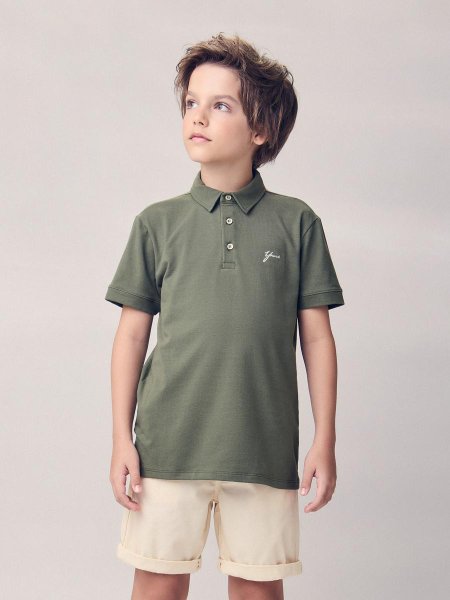 Camisa Polo Verde com Bordado
