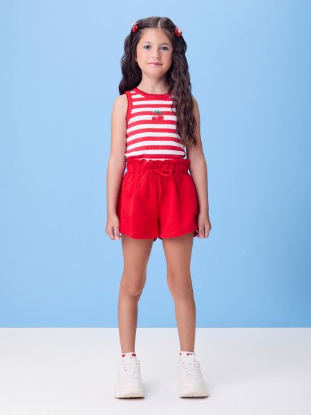 Regata Listrada com Patch de Cerejas