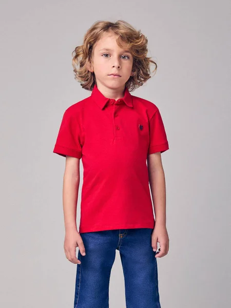 Camisa Polo Menino Youccie Infantil com Pacth