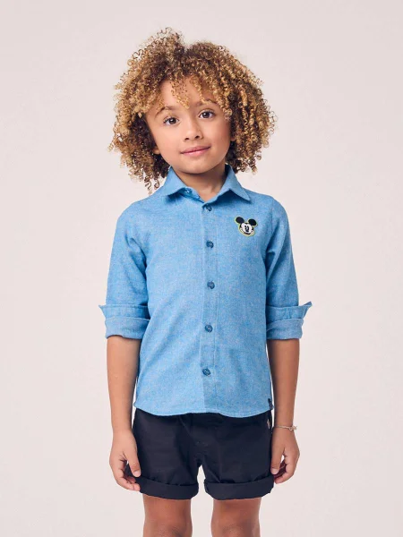 Camisa Menino Youccie Infantil com Patch do Mickey