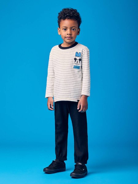 Conjunto Menino Youccie Infantil Listrado do Mickey 