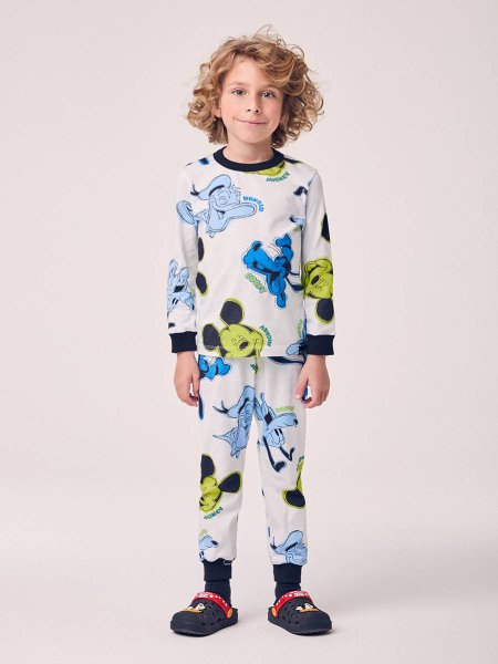 Pijama Infantil Estampado do Mickey e Amigos