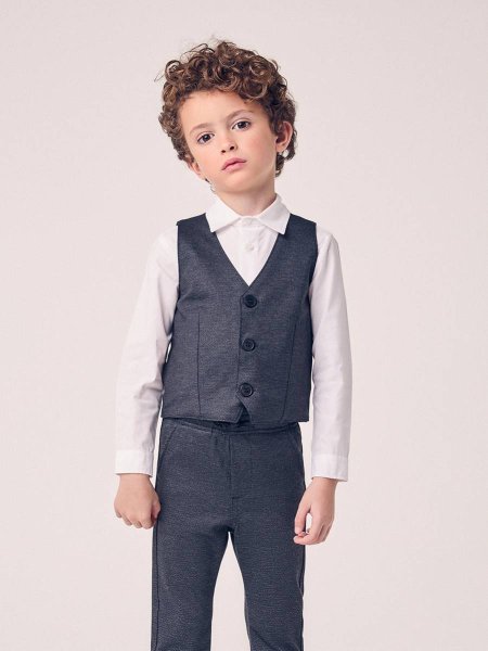 Colete Menino Youccie Infantil Preto de Alfaiataria