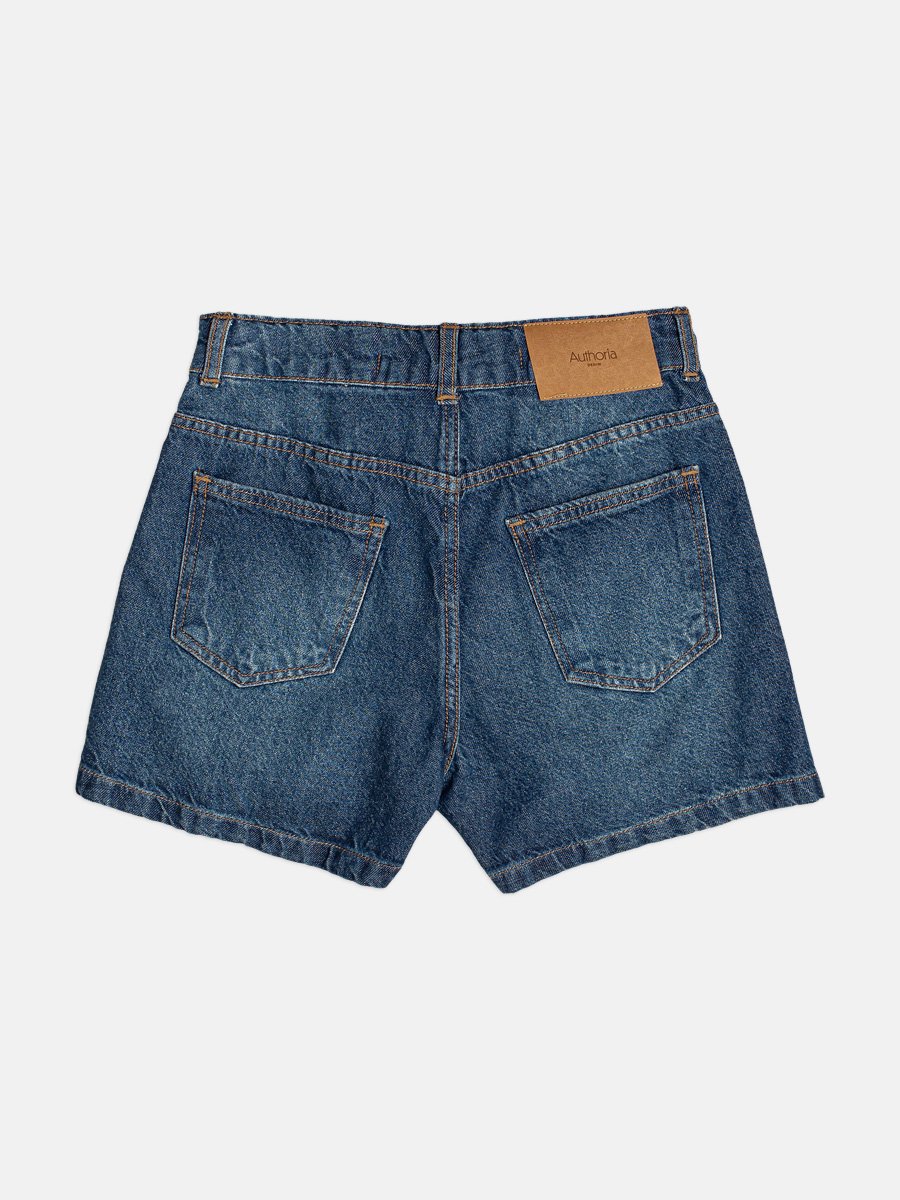Short Feminino Authoria Trendy Jeans com Máxi Bolsos