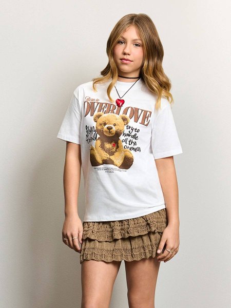 T-Shirt Feminino Authoria Over Fluffy Friend