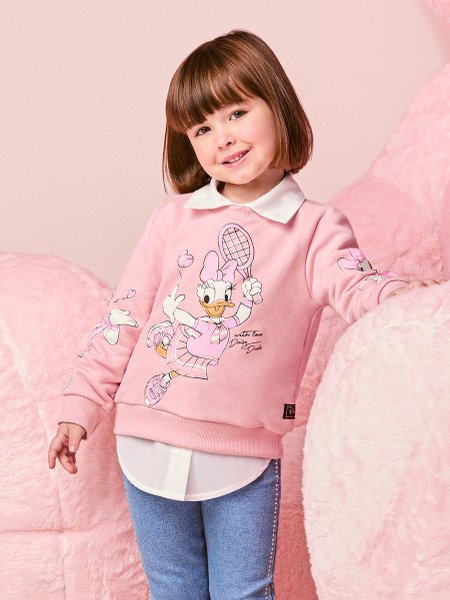 Casaco Infantil Menina de Moletom da Daisy Duck
