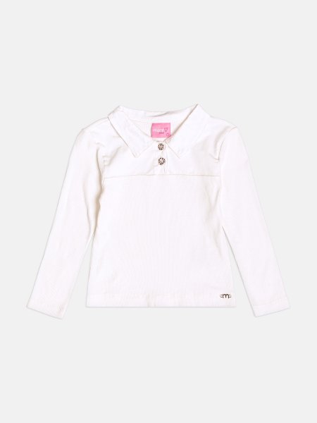 Blusa Menina Infantil em Tricoline com Golinha