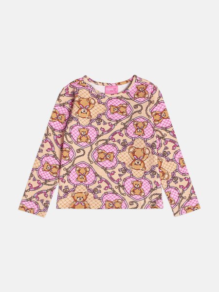 Blusa Menina Infantil Manga Longa de Ursinha