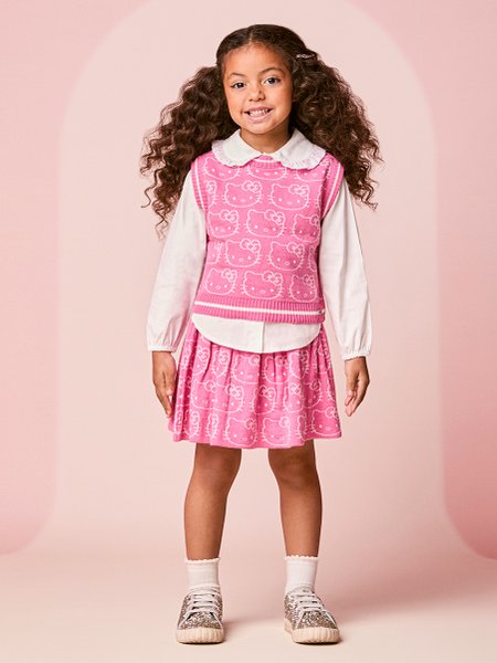 Conjunto Infantil Menina em Tricot da Hello Kitty