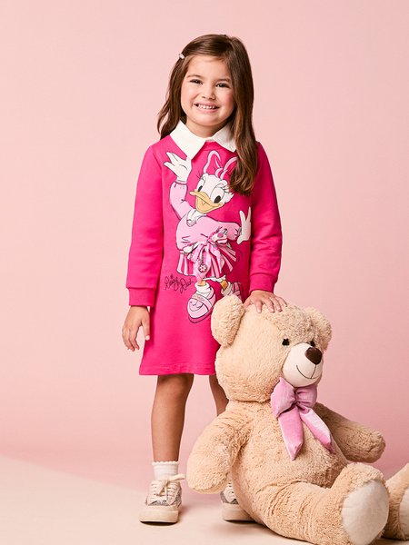 Vestido Infantil Menina Pink da Daisy Duck