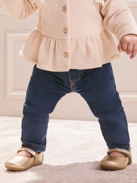 Calça Infantil Menina Animê Jeans