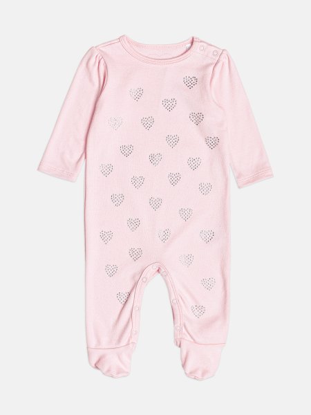 Macacão Infantil Menina Rosa com Strass