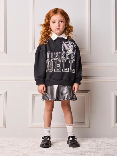 Casaco Infantil Menina Animê da Tinker Bell Disney com Strass
