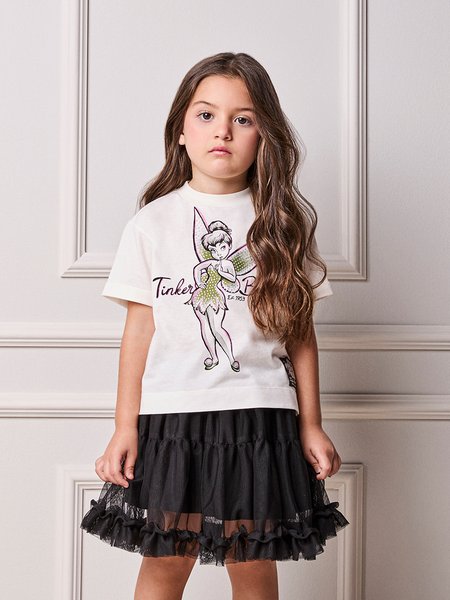 Blusa Infantil Menina Animê da Tinker Bell com Strass