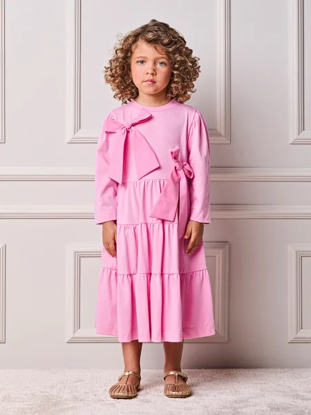 Vestido Infantil Menina Animê com Máxi Laços