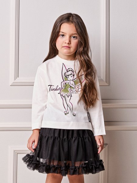 Blusa Infantil Menina Animê da Tinker Bell com Strass