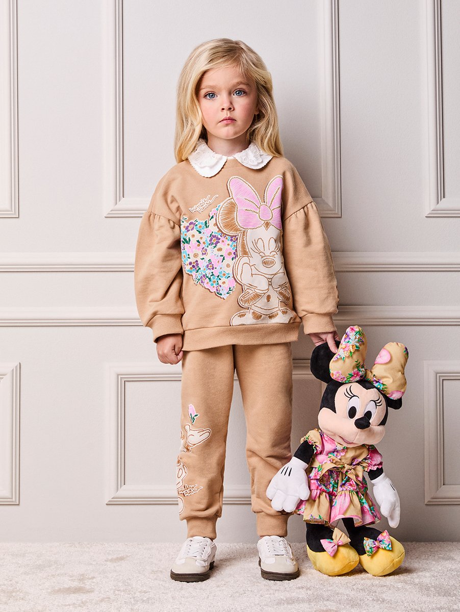 Conjunto Infantil Menina Animê de Moletom Minnie's Garden
