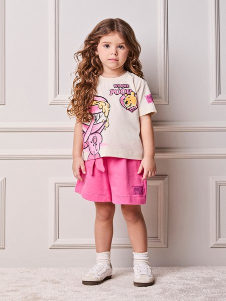 Conjunto Infantil Menina Animê do Ursinho Pooh