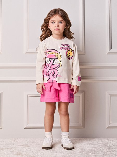 Conjunto Infantil Menina Animê do Ursinho Pooh