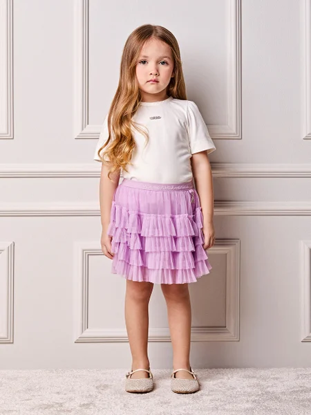 Conjunto Infantil Menina Animê com Tule Fru-fru