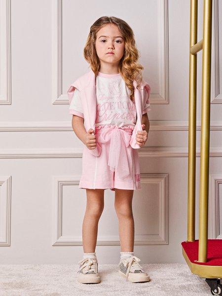 Conjunto Infantil Menina Animê com Laço de Tule