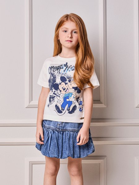 Blusa Infantil Menina Animê Minnie e Mickey Magical Winter