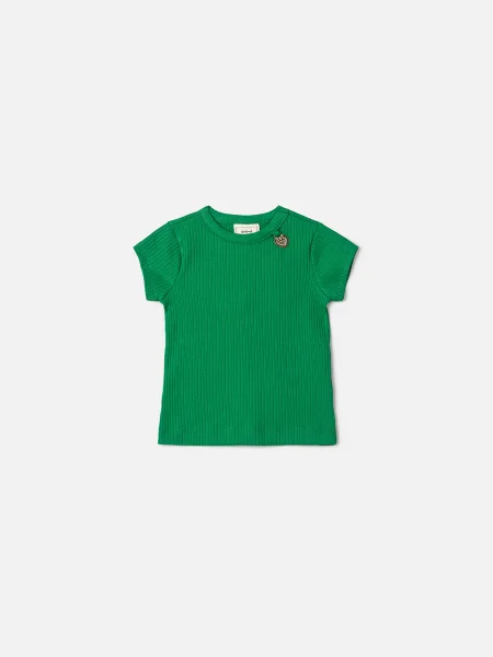 Blusa Infantil Menina Animê Canelada com Pingente