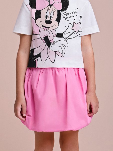 Saia Menina Animê Rosa Balonê