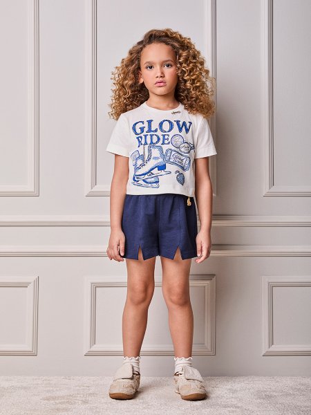 Conjunto Infantil Menina Animê com Strass e Pingente