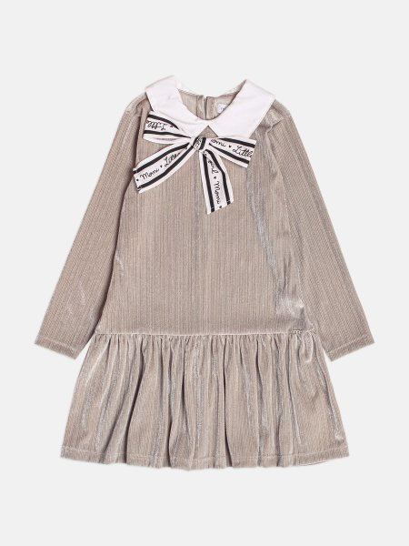 Vestido Infantil Menina de Plush com Laço