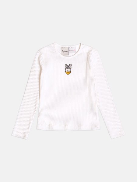 Blusa Menina Infantil Off White Canelada da Daisy Duck