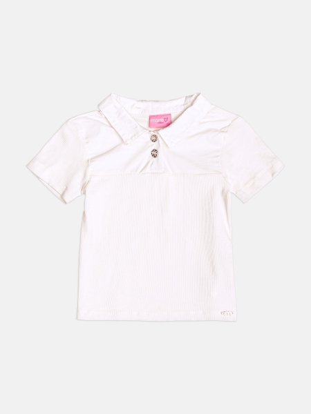 Blusa Menina Infantil em Tricoline com Golinha