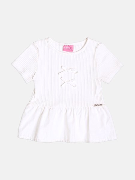 Blusa Menina Infantil Canelada com Lacinhos