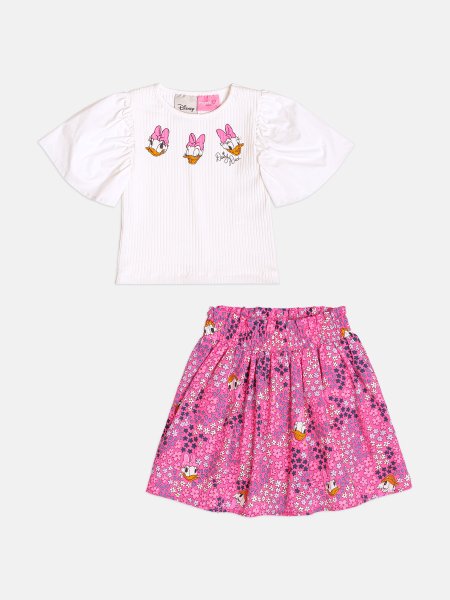Conjunto Infantil Menina com Manga Evasê da Daisy Duck