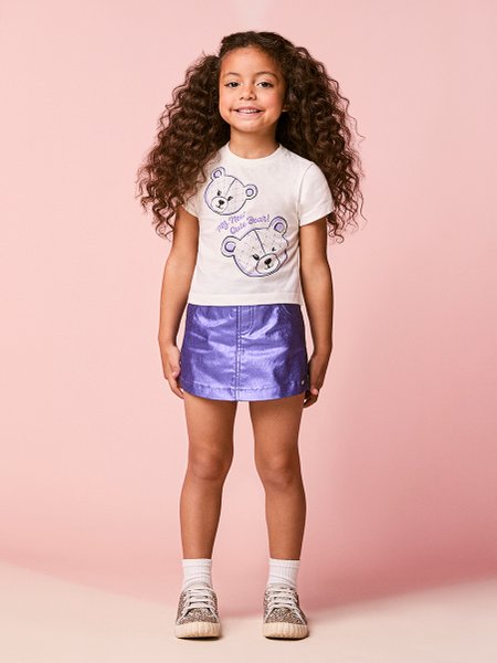 Conjunto Infantil Menina Metalizado de Ursinhos