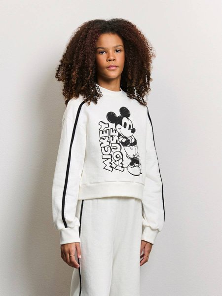 Casaco Feminino Authoria de Moletom do Mickey com Renda