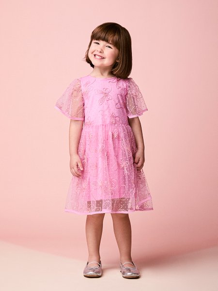 Vestido Infantil Menina em Tule com Lacinhos