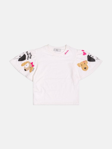Blusa Infantil Menina Bimbi com Manga Evasê Estampada