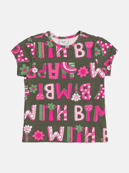 Blusa Infantil Menina Bimbi com Lettering
