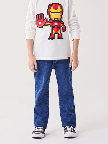 Calça Infantil Menino Bimbi Jeans com Patch e Cadarço