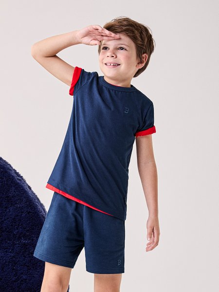 Camiseta Infantil Menino Bimbi Marinho Básica