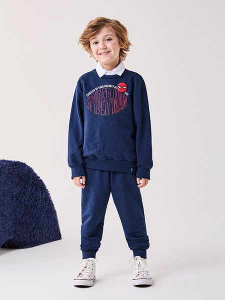 Conjunto Infantil Menino Bimbi de Moletom do Spider-Man Marvel