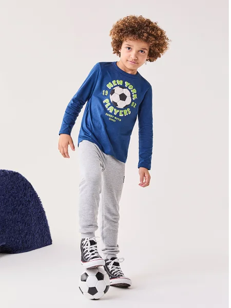 Conjunto Infantil Menino Bimbi Manga Longa Estampado