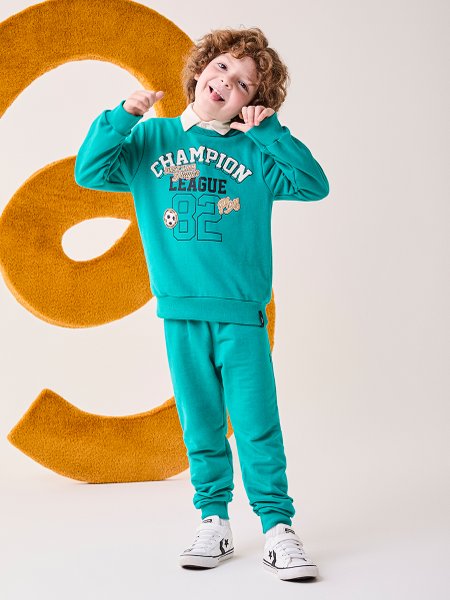 Conjunto Infantil Menino Bimbi Champion Verde