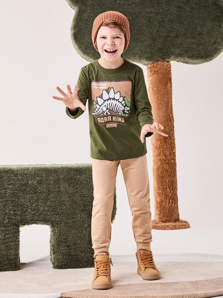 Conjunto Infantil Menino Bimbi Manga Longa de Dino