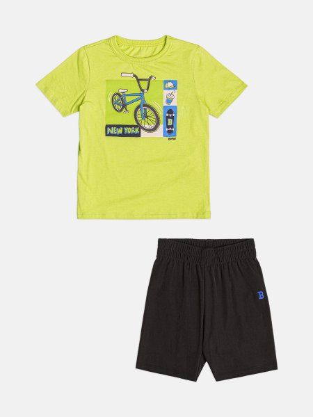 Conjunto Infantil Menino Bimbi Verde Estampado
