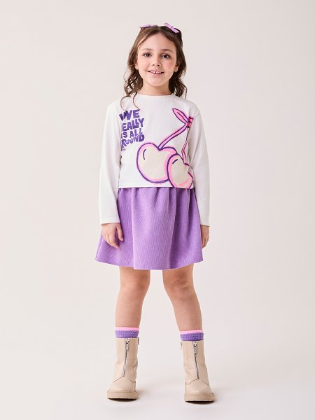 Conjunto Infantil Menina Bimbi Cherry Neon