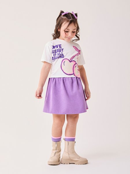 Conjunto Infantil Menina Bimbi Cherry Neon