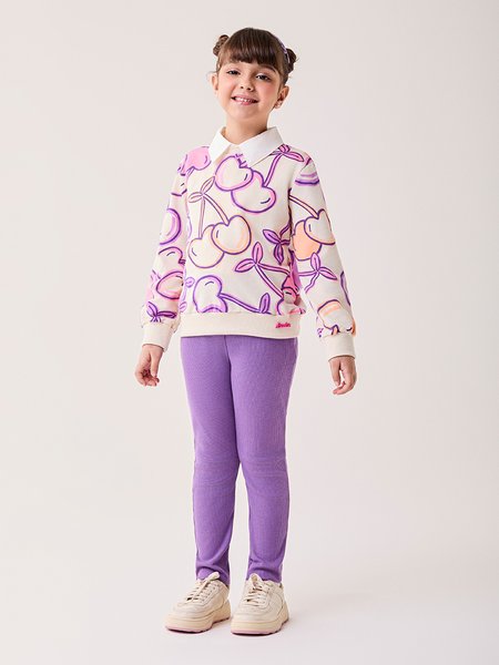Conjunto Infantil Menina Bimbi Cherry Lilás